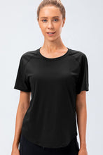 Load image into Gallery viewer, Round Neck Raglan Sleeve Active Tee