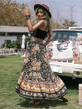 Load image into Gallery viewer, Printed High-Low Ruffle Hem Skirt