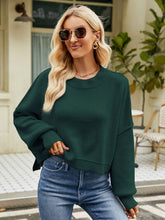Load image into Gallery viewer, Round Neck Lantern Sleeve Sweater