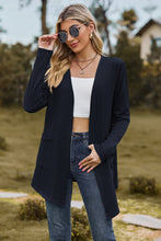 Load image into Gallery viewer, Cable-Knit Long Sleeve Cardigan with Pocket