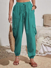 Load image into Gallery viewer, Drawstring Joggers with Cargo Pockets