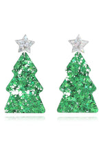 Load image into Gallery viewer, Christmas Tree Acrylic Earrings