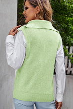 Load image into Gallery viewer, Quarter-Zip Ribbed Sweater Vest