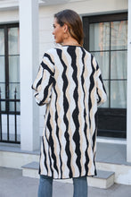 Load image into Gallery viewer, Printed Open Front Pocketed Cardigan
