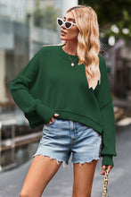 Load image into Gallery viewer, Round Neck Drop Shoulder Long Sleeve Sweater