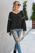 Load image into Gallery viewer, Round Neck Dropped Shoulder Sweater