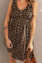 Load image into Gallery viewer, Printed Scoop Neck Sleeveless Buttoned Dress