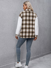 Load image into Gallery viewer, Plaid Collared Neck Button Down Jacket