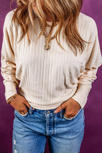 Load image into Gallery viewer, Ribbed Round Neck Long Sleeve Blouse