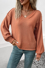 Load image into Gallery viewer, V-Neck Exposed Seam Sweater