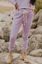 Load image into Gallery viewer, Waffle Knit Long Sleeve Top and Drawstring Pants Set