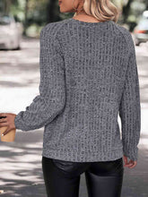 Load image into Gallery viewer, Round Neck Long Sleeve Knit Top