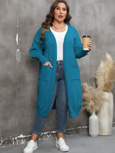 Load image into Gallery viewer, Plus Size Long Sleeve Pocketed Cardigan