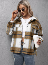 Load image into Gallery viewer, Plaid Long Sleeve Shirt Jacket