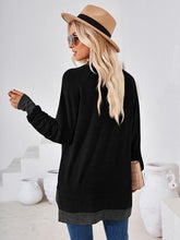 Load image into Gallery viewer, Contrast Mock Neck Long Sleeve T-Shirt