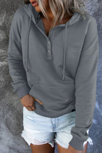 Load image into Gallery viewer, Dropped Shoulder Long Sleeve Hoodie with Pocket
