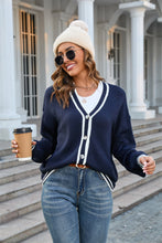 Load image into Gallery viewer, Buttoned V-Neck Long Sleeve Cardigan