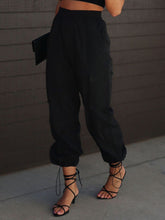 Load image into Gallery viewer, High Waist Drawstring Pants with Pockets