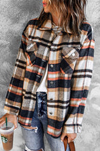 Load image into Gallery viewer, Double Take Plaid Button Front Shirt Jacket with Breast Pockets