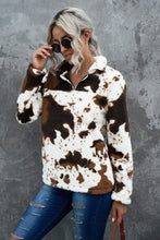 Load image into Gallery viewer, Quarter-Zip Long Sleeve Teddy Sweatshirt