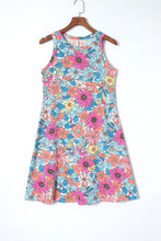 Load image into Gallery viewer, Floral Round Neck Sleeveless Dress