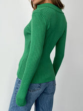 Load image into Gallery viewer, Johnny Collar Rib-Knit Top