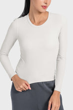 Load image into Gallery viewer, Round Neck Long Sleeve Sports Top