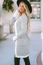 Load image into Gallery viewer, Striped Open Front Longline Cardigan