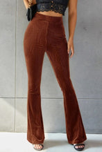Load image into Gallery viewer, Ribbed High Waist Flare Pants
