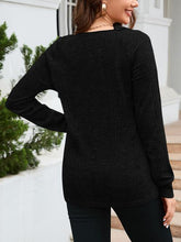 Load image into Gallery viewer, Texture Round Neck Long Sleeve Knit Top