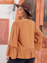 Load image into Gallery viewer, Plus Size V-Neck Peplum Blouse