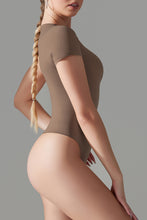 Load image into Gallery viewer, Round Neck Short Sleeve Active Bodysuit