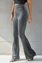 Load image into Gallery viewer, Ribbed High Waist Flare Pants