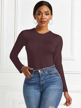 Load image into Gallery viewer, Round Neck Long Sleeve Bodysuit