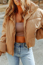 Load image into Gallery viewer, Zip Up Collared Neck Coat with Pockets