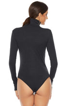 Load image into Gallery viewer, Ribbed Turtleneck Long Sleeve Bodysuit