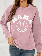 Load image into Gallery viewer, Round Neck Long Sleeve MAMA Graphic Sweatshirt
