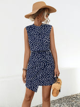 Load image into Gallery viewer, Twisted Printed Sleeveless Mini Dress