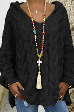 Load image into Gallery viewer, Cable-Knit Hooded Sweater