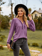 Load image into Gallery viewer, Puff Sleeve Ruffle Trim Blouse