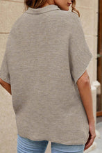 Load image into Gallery viewer, Mock Neck Short Sleeve Sweater