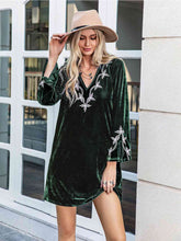 Load image into Gallery viewer, V-Neck Slit Sleeve Mini Dress