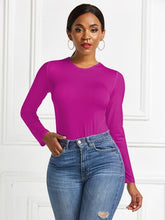 Load image into Gallery viewer, Round Neck Long Sleeve Bodysuit