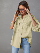 Load image into Gallery viewer, Dropped Shoulder Raw Hem Jacket