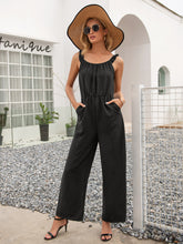 Load image into Gallery viewer, Round Neck Sleeveless Jumpsuit with Pockets