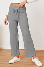 Load image into Gallery viewer, Textured Elastic Waist Straight Pants