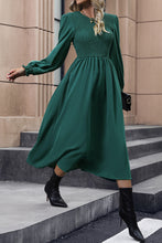Load image into Gallery viewer, Smocked Long Sleeve Midi Dress