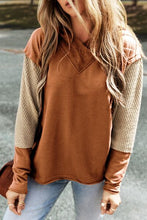 Load image into Gallery viewer, Color Block Dropped Shoulder Hoodie