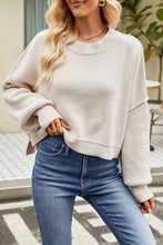 Load image into Gallery viewer, Round Neck Dropped Shoulder Sweater