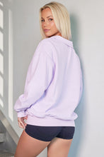Load image into Gallery viewer, Quarter Zip Dropped Shoulder Sweatshirt